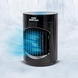 LIVINGTON SmartChill schwarz - Limited Edition – Klimagerät mit Wasserkühlung – Tragbares Klimagerät mit 3 Stufen – kraftvoller Mini Luftkühler mit Tankvolumen für 12h Kühlung