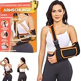 Yaoociy Armschlinge für Damen und Herren mit optimierter Größe, verstellbare Armschlinge für Armstütze, Schulterschlinge mit Nackenpolster, Armschlinge für Ellbogen und Handgelenk (Mittelgröße)