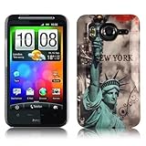 Cadorabo Hülle kompatibel mit HTC Desire HD Schutzhülle TPU Silikon Case Muster Design Anti Rutsch Slim Kratzfest Stabiles Hardcase mit Rundumschutz Case Hülle für HTC Desire HD in Braun