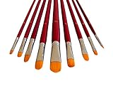 9 Künstlerpinsel Set Katzenzungen Pinselset Zungenpinsel...