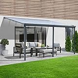 HOME DELUXE - Terrassenüberdachung SOLIS - Grau - B/T/H:...