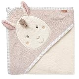 Fehn Kapuzenhandtuch Baby Lama - Kuscheliges Babyhandtuch mit Kapuze - Ideal als Badeponcho und Kuscheldecke - Handtuch für zarte Babyhaut – Kapuzentuch für Babys & Neugeborene ab 0+ Monaten