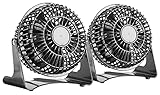 Sichler Haushaltsgeräte Tischventilator klein: 2er-Set kompakte Tisch-Ventilatoren VT-111.T, 14 Watt, Ø 11 cm (Ventilator Tischventilator, Büro, Turmventilator)