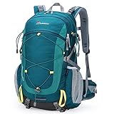 MOUNTAINTOP 40L Wanderrucksack Herren Damen Trekkingrucksack mit Regenhülle Multifunktionale Camping Klettern Reisen Outdoor Rucksäcke (Blaugrün)