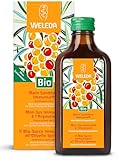 WELEDA Bio Sanddorn Immunsaft – natürliche Vitamin C Quelle zur Stärkung des Immunsystems - Bio Sanddornsaft ohne Zuckerzusatz vitalisiert gegen Müdigkeit & Erschöpfung (1 x 200 ml)
