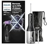 Philips Sonicare kabelloser Power Flosser 3000 Munddusche, Wasser-Flosser für Zähne, Zahnfleisch und Zahnpflege, in schwarz (Modell HX3826/33)