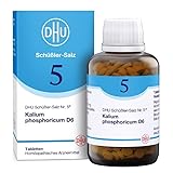 DHU Schüßler-Salz Nr. 5 Kalium phosphoricum D6 – Das Mineralsalz der Nerven und Psyche – das Original – umweltfreundlich im Arzneiglas, 900 St. Tabletten