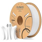 ELEGOO PLA Filament 1.75mm Weiß 1KG, 3D Drucker Filament Maßgenauigkeit +/- 0,02 mm, 1kg Pappspule (2.2lbs) Filament-3D-Druckmaterialien Passt für die meisten FDM 3D-Drucker