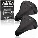 WHITE PEAK® 2er Set Sattelbezug in Universalgröße für jedes Fahrrad - Sattelschutz Wasserdicht - Fahrradsattel Regenschutz - Überzug Fahrradsattelschutz - Fahrradsattelbezug für wasserdichte Sattel