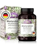 Mariendistel Artischocke Löwenzahn Leber-Kur – 120 Kapseln für 4 Monate – hochdosierter Komplex mit Cholin, Cynarin und 80% Silymarin – vegan und ohne Zusatzstoffe