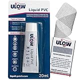 Ulow Flüssiges PVC - Reparaturset für Schlauchboote Sup Flickzeug für Pool Whirlpool Spa kleber und Flicken Luftmatratzen Wasserbett Luftbett Airtrack Wathose funktioniert auf Allen PVC Materialien