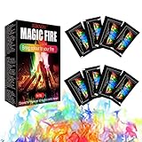 Buntes Feuer, Buntes Feuerpulver, Magic Fire Pulver, Bunte Flamme Farbwechsel Powder Party und Halloween und Weihnachten,Feuerstellen, Kamin, Ofen, für Outdoor-Events 8X10g