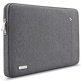 TECOOL 15,6 Zoll Laptoptasche Hülle Schutzhülle für 15-15,6' HP Dell Lenovo Thinkpad Ideapad Acer ASUS Chromebook Samsung, wasserdichte Notebooktasche Sleeve für Neu MacBook Pro 16, Dunkelgrau