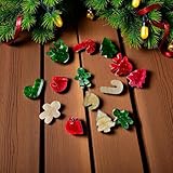 Selura Weihnachtliche Gastgeschenk-Seifen – Mini Seife handgemacht, plastikfrei verpackt – perfekte Mitgebsel, Tischdeko & Adventskalender-Füllung