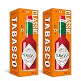 TABASCO® Original Red Pepper Sauce 2 x 350ml ist die kostengünstigste Variante! - aus nur drei 100% natürliche Zutaten - 3 Jahre Reifezeit scharfe Chili-Sauce - Glasflasche