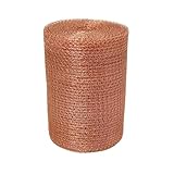 YAGJIA Kupfernetz 12.7cm x 10m, Schneckenzaun Kupfer, Kupferband Gegen Schnecken, 100% Reines Kupfergeflecht Kupfergewebe Kupfergitterrolle zum Bauen von Löchern, Pflanzenschutz für Haus und Garten