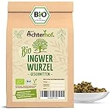 Ingwerwurzel Tee BIO (250g) | Ingwertee | Bio-Ingwer getrocknet geschnitten vom Achterhof