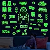 Wandaufkleber, leuchtet im Dunkeln, Gamer-Controller, Joystick, Videospiele, Wandaufkleber, Jungen, Baby, Kinderzimmer, Spielzimmer, Raumdekoration, Kinderzimmer