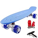 FunTomia Kinder Skateboard Cruiserboard Miniboard 57cm mit oder ohne LED Leuchtrollen Alu Truck Mach1 Kugellager Cruiser Mini board