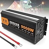 Reiner Sinus Wechselrichter 5000/6000/8000/9000/12000/15000W Konverter Pure Sine Wave Power Inverter Spannungswandler DC 12V/24V/48V Auf AC 220V 230V Umwandler,9000W-12V