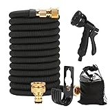 Gobesty Flexibler Gartenschlauch 15M, Dehnbarer Wasserschlauch, Gartenschlauch Flexibel mit 8-Funktionen-Düse, Knickfrei Flexischlauch, Gartenschläuche für Garten, Haustier, Autowäsche