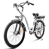 Elektrofahrräder für Frauen Erwachsene, 26' 36V 12.5A Pedelec E-Bike Fahrräder Abnehmbare Lithium-Ionen-Batterie Mountain Elektro Fahrrad für Outdoor Radreisen Arbeiten, 250W 25km/h, Shimano 6-Gang