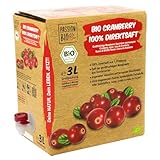 Bio Cranberrysaft, 3 Liter - 100% Bio Cranberry Direktsaft...