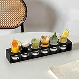 KXWDKJ Schnapsgläser aus Glas für Wodka, Whiskey, Tequila, Espresso, Spirituosen, Liköre (Schwarz, 6 Stück)