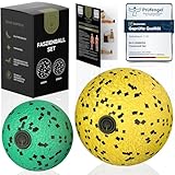 M.S.Lemberg® Faszienball klein Set - Massageball für gezielte Selbstmassage von Faszien, Verspannungen, Triggerpunkt u.v.m. - Faszienkugel Massagekugel für Ganzkörper Massage - 2X Ball 8cm & 6cm