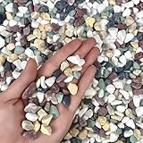 HXJDAM 950g Dekorative Steine Natürliche gemischte Farben Dekosteine Jade kieselsteine Flusskiesel für Blumentopf Vasenfüller Basteln Aquarium Gartendekoration