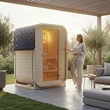 WELCON Gartensauna 1-2 Personen | Fasssauna | Sauna Outdoor und Garten 3,6 kW, 230 Volt
