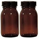 mikken - braunes Apothekerglas Set inkl. Schraubverschluss & Etiketten Made in Germany, 2 x 150ml, Braun