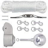 HUAJINGKEJI 3-Zoll Fahnenmastkugel Aus Aluminiumlegierung Mit Sicherungsmutter Und 2-Zoll Nylonrolle Fahnenmastwagen Für 1 6-2-Zoll Fahnenmasten Freien Glatter Fahnenseil Gleitmechanismus