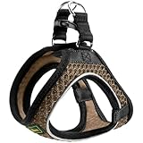 HUNTER Hundegeschirr HILO COMFORT, Farbe: braun, Easy Step-In Geschirr für kleine bis mittlere Hunde, mit Netzmaterial, reflektierende Elemente, angenehm leicht, modernes Design Größe: M