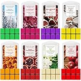 SCENTORINI Duftwachswürfel - Törtchen, 100% Sojawachs Wax Melts für Raumdüfte, Weihnachtsdeko, 8 Pack x 70,9g, Apfel Zimt, Kokosnuss & Vanille, Kürbis, erröten Pfingstrose, Winter Zedernholz usw