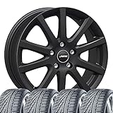 4 Winterräder Winterkompletträder Skandic 7x17 ET 35 4x108 Schwarz matt mit 205/45 R17 88V CON WinterContact TS 870 P XL FR Evc