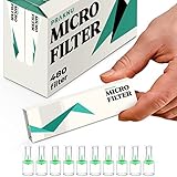 Praknu 480 Zigarettenfilter Anti Teerfilter 8mm - Platzsparend in 10er Boxen - Mikrofilter Aufsatz für Zigaretten 48 x 10 Stück - Zigarettenspitze für Regular