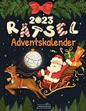 Rätsel Adventskalender 2023: Der Rätsel Weihnachtskalender mit 72 Rätseln in großer Schrift für Erwachsene, Senioren & Rentner