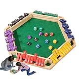 Schließen Sie das Box -Spiel - Würfel -Brettspiel für 6 Spieler, klassische Holznummer Challenge | Double Shutter Tabletop Versionsspiel, Bildungsfamilienmathematik, für Frauen Männer Kinder Erwachsen