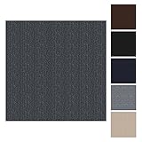 CUCOS Teppichfliesen zum Aufkleben, Quadratische Teppichbodenfliese 30x30cm, Weicher Gepolsterter Selbstklebender Teppich, 10 Stück, Dunkelgrau