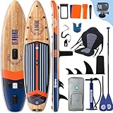 Niphean (Extra Groß) Stand Up Paddling Board, SUP für 2+1 Personen/Familien, SUP Board mit (Anfängergeeignet) Balancierflügel, wasserdichte Handyhülle, Stand Up Paddle Board for Adults, Geschenkideen