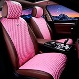 Red Rain Roter Regenbezug für Autositz, komplettes Set, Ledersitzkissen mit elegantem sportlichem Universal für Auto/LKW/SUV/Van, 11 Stück