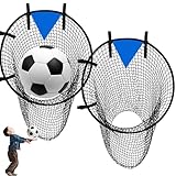 Hocadrv 2 Stück Fußballtor Zielnetz 55 X 70 cm Fussballtor Torwand Zubehör für Fussballtor Fussball Ziel einfache Montage Torwand Netz für Schießgenauigkeit Verbesserung(Schwarz)