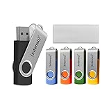 Intenso Office Line Multipack USB Stick 5X 16GB – Super Speed USB 3.2, bis 70MB/s, farbig Sortiert mit Metallbügel und Beschriftungsetiketten