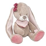 Nattou Kuscheltier Hase Nina, Nina, Jade und Lili, 30 x 17 x 9 cm, Beige/Rosa