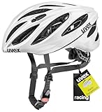 uvex boss race - sicherer Performance-Helm für Damen und Herren - individuelle Größenanpassung - optimierte Belüftung - white - 52-56 cm