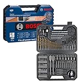 Bosch Professional 103tlg. Bohrer- und Bit Set Titanium Box (für Holz, Stein und Metall, Zubehör Bohr- und Schraubwerkzeuge)