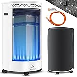 KESSER® Gasheizer Keramik 4200 Watt Gas Heizstrahler inkl. Gasdruckregler Gasschlauch - Gasheizofen inkl. Schutzhülle Gasheizgerät, Infrarot Keramikbrenner, Butan- oder Propangasflaschen Weiß