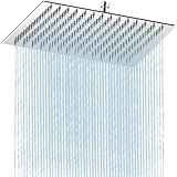 HAUSPROFI Duschkopf Regendusche Brause Bad Amatur, Dusche, Luxus Kopfbrause 12 Zoll Regenbrause Regenduschkopf, Eckig 304 Edelstahl Poliert Spiegeleffekt Hochglänzend (30 x 30cm)