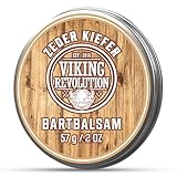 Viking Revolution - Bart Balsam mit Sandelholzduft & Argan- & Jojobaöl - Bartwachs - Stylt, Stärkt & Macht Bärte & Schnurrbärte Weich - Geschenke Für Männer- Cedar & Pine - 57 g